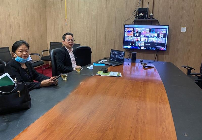 Pro VC of Nagaland University, Prof M Aleminla and Lanuwabang, Director NIELIT Kohima during the Faculty Development Program on e-Learning Content Development and Delivery System for faculties of Nagaland University Kohima from June 17 to 23.